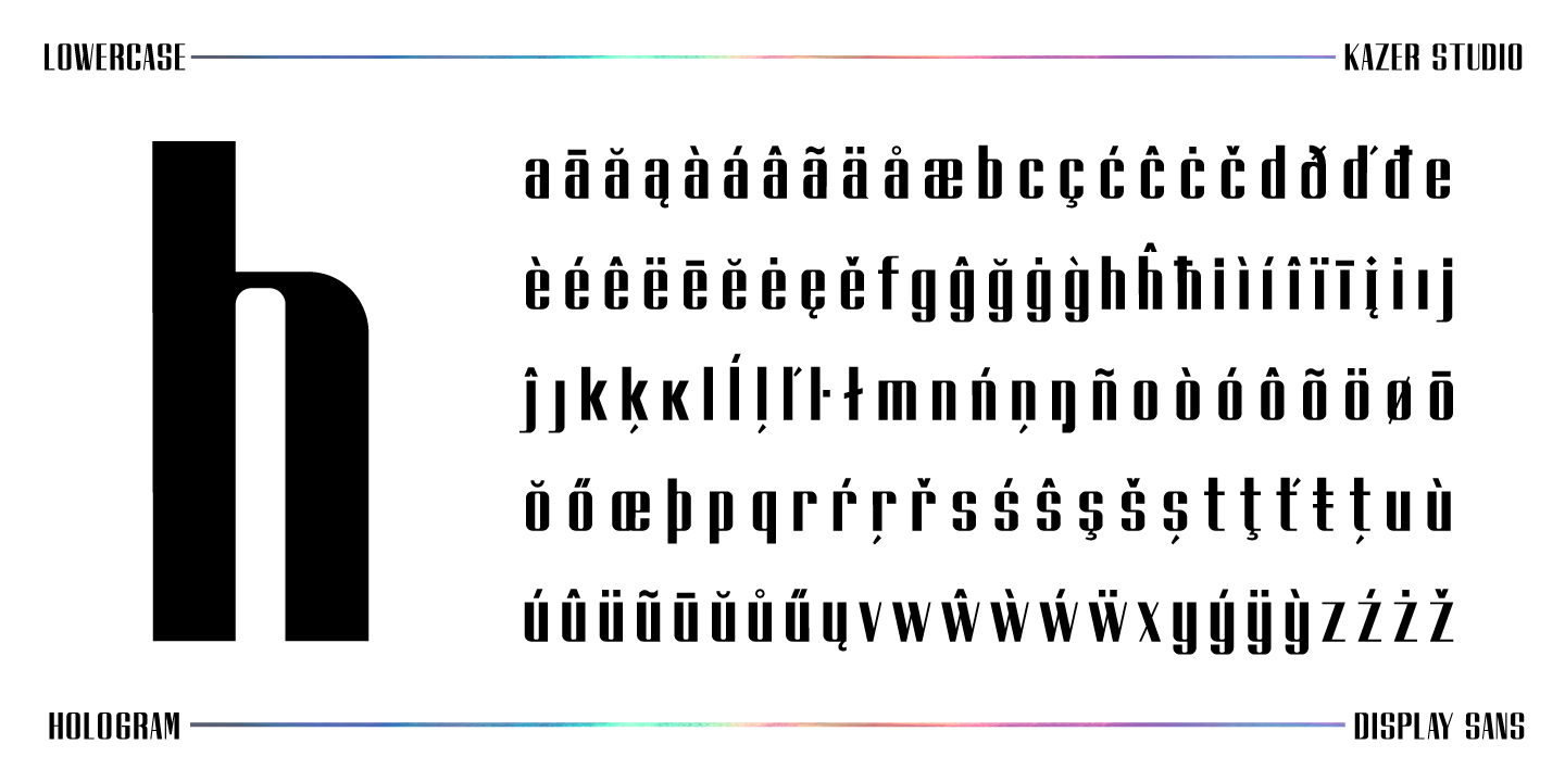 Hologram Wedge Font preview